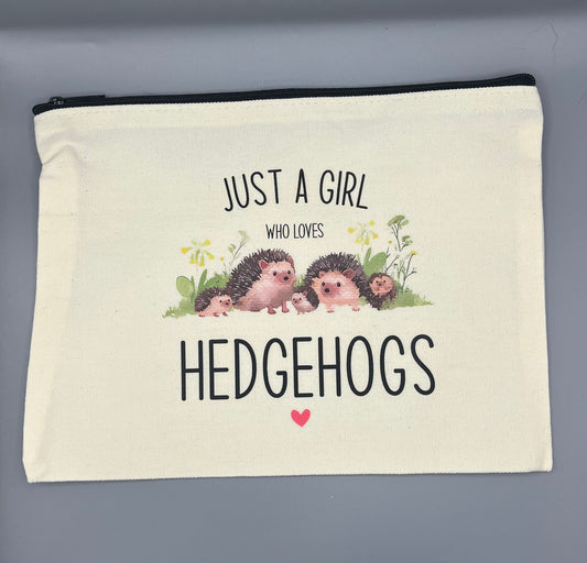 Hedgehog zipped bag