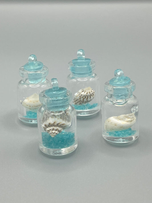 Miniature shell bottles pack of 4