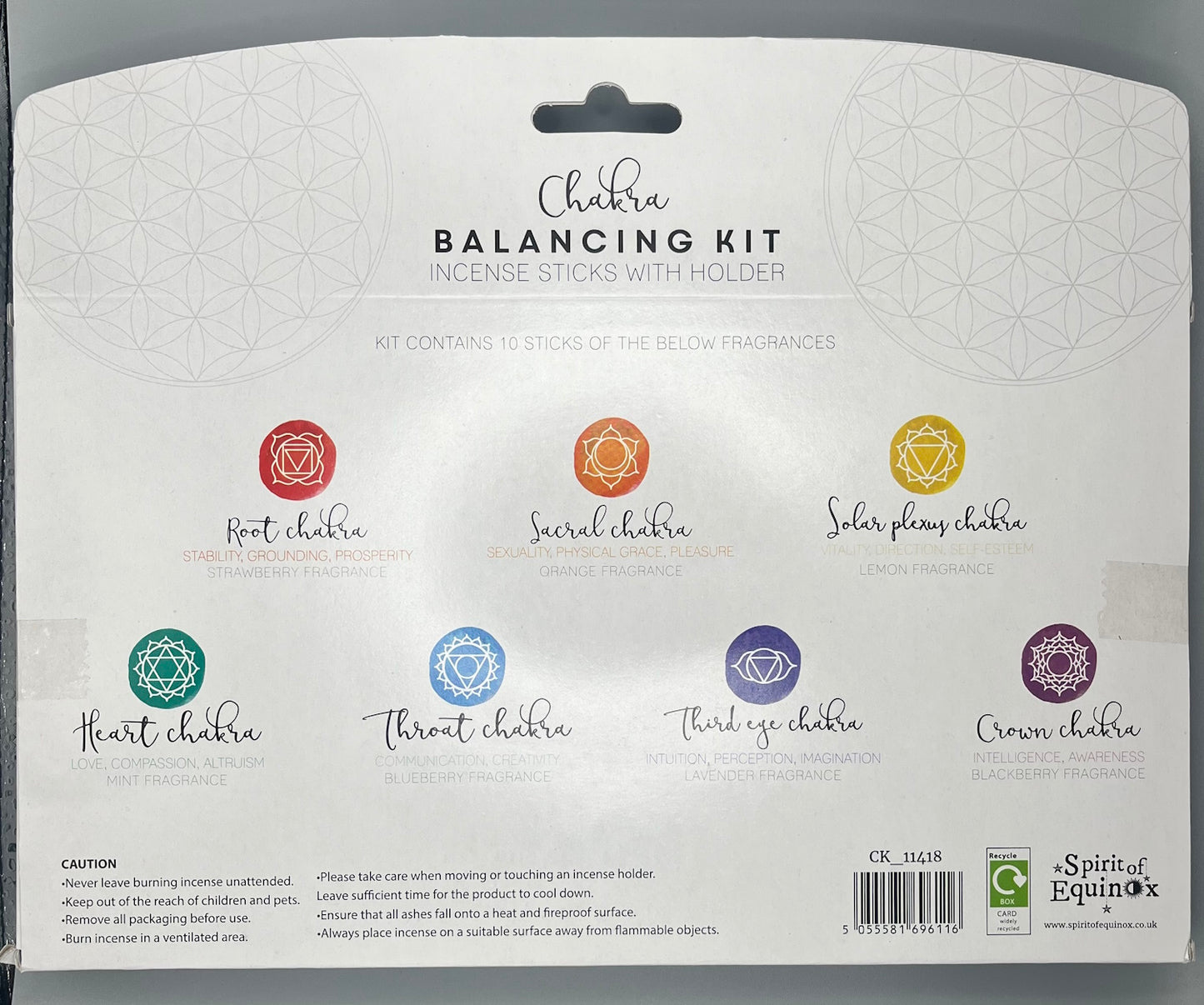 ﻿Chakra Balancing Incense Kit